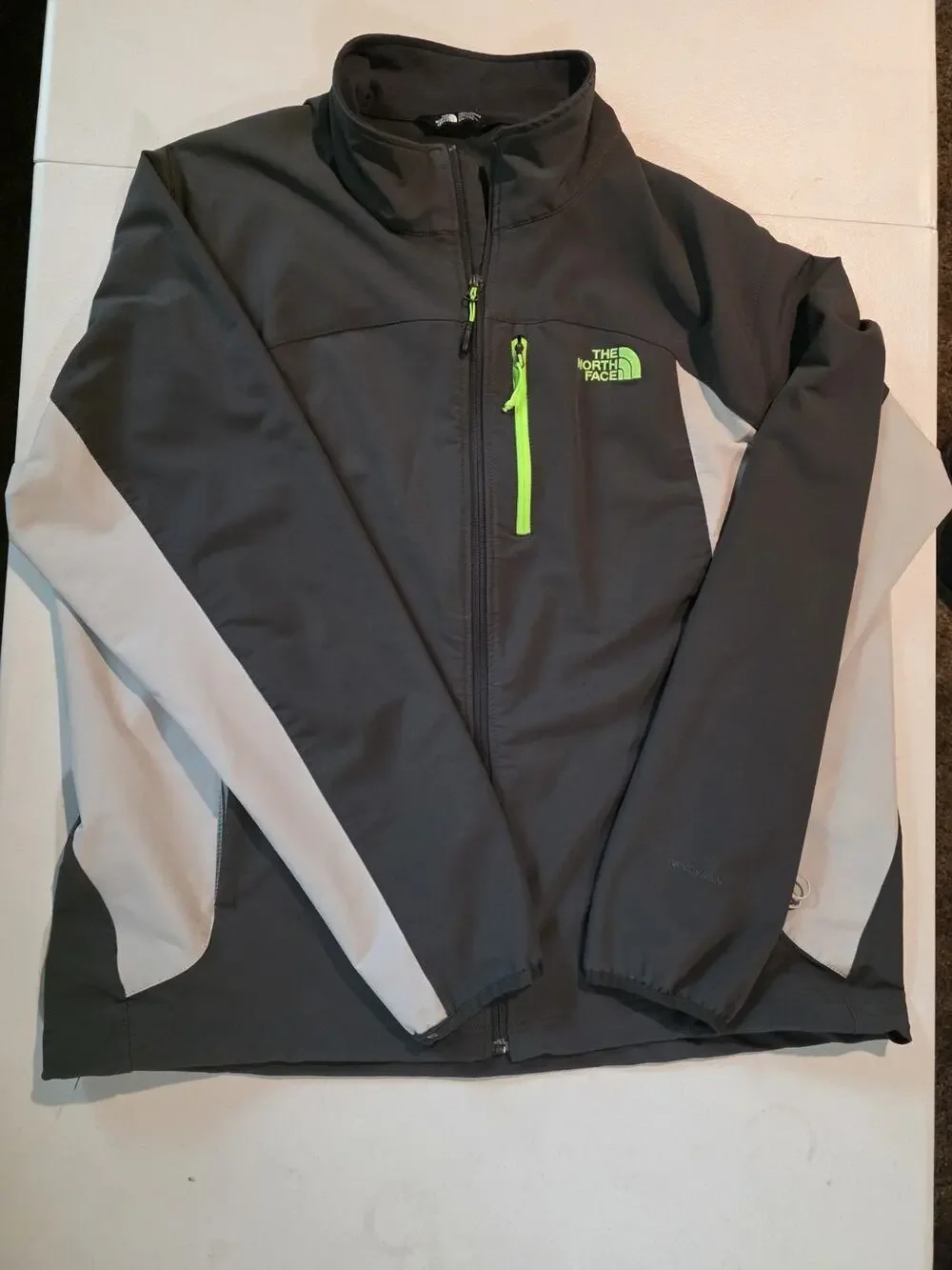 The North Face Windwall Jacket Coat Grey XXL Stretch Shell Zip Up Men’s